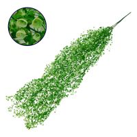 GloboStar® 09038 Τεχνητό Κρεμαστό Φυτό Διακοσμητική Γιρλάντα Μήκους 1.2 μέτρων με 5 X Κλαδιά Φύλλωμα Ρούστικ Πράσινο Λευκό