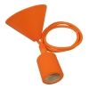 Πορτοκαλί Κρεμαστό Φωτιστικό Οροφής Σιλικόνης με Υφασμάτινο Καλώδιο 1 Μέτρο E27 GloboStar Orange 91005