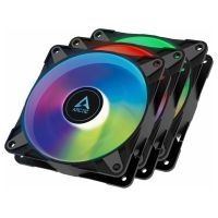 Arctic P12 PWM PST A-RGB - 3 Case Fans 0dB 120mm Pressure optimized PWM controlled speed with PST-A