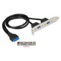 DELOCK Cable USB 3.0 2x Type-A female σε 19pin header female