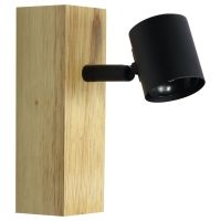 Avide Wall Lamp Madeline 1xE27 Socket Wood/Black