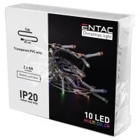 Entac Christmas Indoor 10 LED Light Multicolor 1m (2AA excl.)