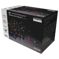Entac Christmas IP44 240 LED Linkable Light MC 24m set with adapter