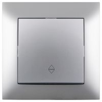 Entac 106 Arnold Recessed alternative wall switch Silver