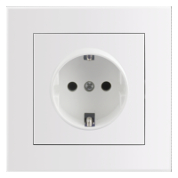 Entac Arnold Recessed wall socket earthed White