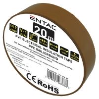 Entac Insulation Tape 0.13x19mm Brown 20m