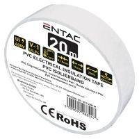 Entac Insulation Tape 0.18x19mm White 20m