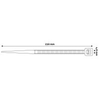 Entac Cable Tie 4.8mmx250mm White