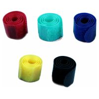 MEDIARANGE HOOK AND LOOP CABLE TIES 16X215MM ASSORTED COLOURS (5) (MRCS302)