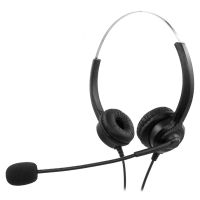 MediaRange Corded stereo headset with microphone and control panel