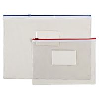 Officepoint Transparent A5 cases with colored zips (MAG-3450500-02) (OFPMAG-3450500-02)