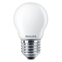 Philips E27Ledl White Matt Ball Bulb 6.5W (60W)) (LPH02364) (PHILPH02364)