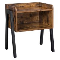 Metal - Wooden Vintage Bedside Table 42 x 52 x 35 cm Vasagle (LET54X) (VASLET54X)