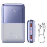 Baseus Bipow Pro Power Bank 20000mAh 22.5W with 2 USB-A and USB-C Power Delivery Purple (PPBD040305) (BASPPBD040305)