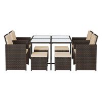 Songmics Balcony Furniture Set of 9 (GGF009K02) (SNGGGF009K02)