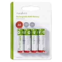 Nedis Rechargeable Batteries AA Ni-MH 1300mAh 1.2V 4pcs (BANM13HR64B) (NEDBANM13HR64B)