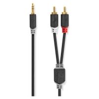Nedis Cable 3.5mm male - RCA male Black 0.5m (CABW22200AT05) (NEDCABW22200AT05)