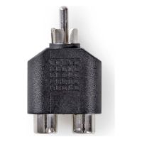 Nedis Audio cable splitter RCA male/2x RCA female Black (CAGB24940BK) (NEDCAGB24940BK)