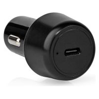 Nedis Car Charger Black Total Amount 3A with one Type-C Port (CCPD30W050BK) (NEDCCPD30W050BK)
