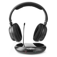 Nedis Wireless/Wired On Ear TV Headset with 11 Hours Operation Black (HPRF200BK) (NEDHPRF200BK)