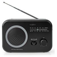 Nedis Portable Battery Radio Black (RDFM1330GY) (NEDRDFM1330GY)