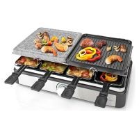 Nedis Tabletop Electric Raclette Grill 1400W with Adjustable Thermostat 44.5x23.8cm (FCRA300FBK8) (NEDFCRA300FBK8)