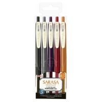 Zebra Sarasa Clip 0.5 Vintage Color 2 5 Color Pen Set (ZB-69422) (ZEB69422)