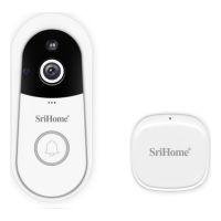 Srihome DH004-4MP Ασύρματο IP Κουδούνι Πόρτας με Κάμερα και WiFi 1080P